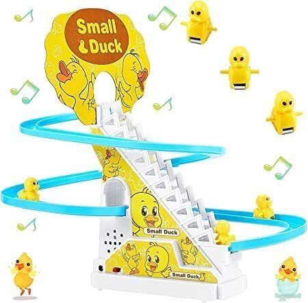 learn with fun Lovely Duck Slide Toy Escalator Toy with Lights and Music for Boys Girls Kids-picture-20