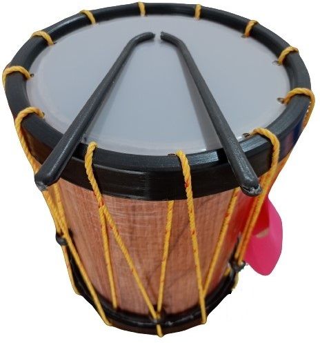 azatto Indian Made Extra Large size Musical Drum Chenda Dhol Toy for Kids with 2 Sticks-picture-10