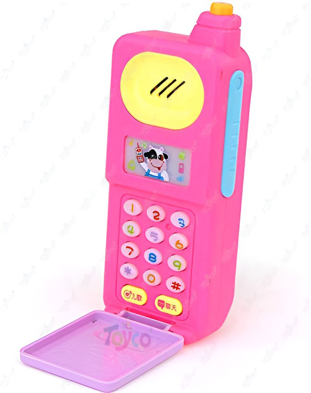 Mini Funny Flip Mobile Phone Toy for Kids with Lights, Sound & Music-image-3