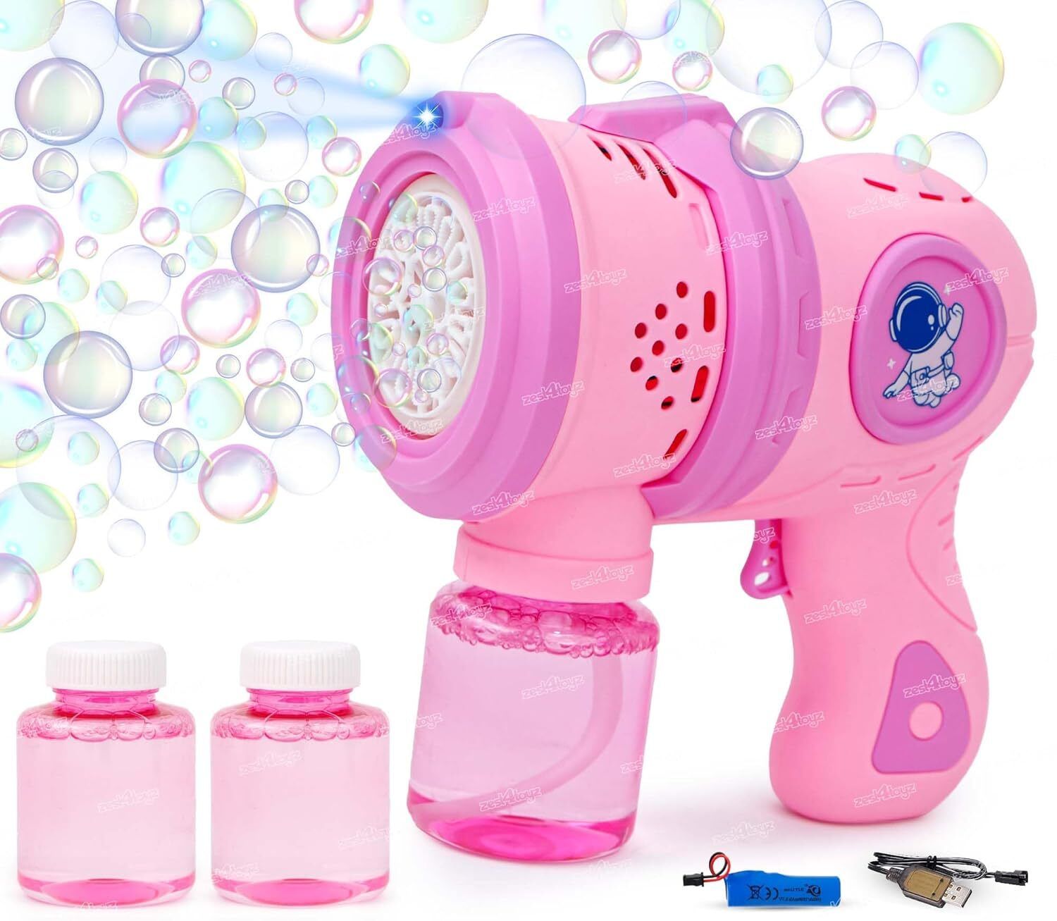 Automatic Bubble Gun with LED Lights Leak Proof Bubble Blower for Kids-image-10