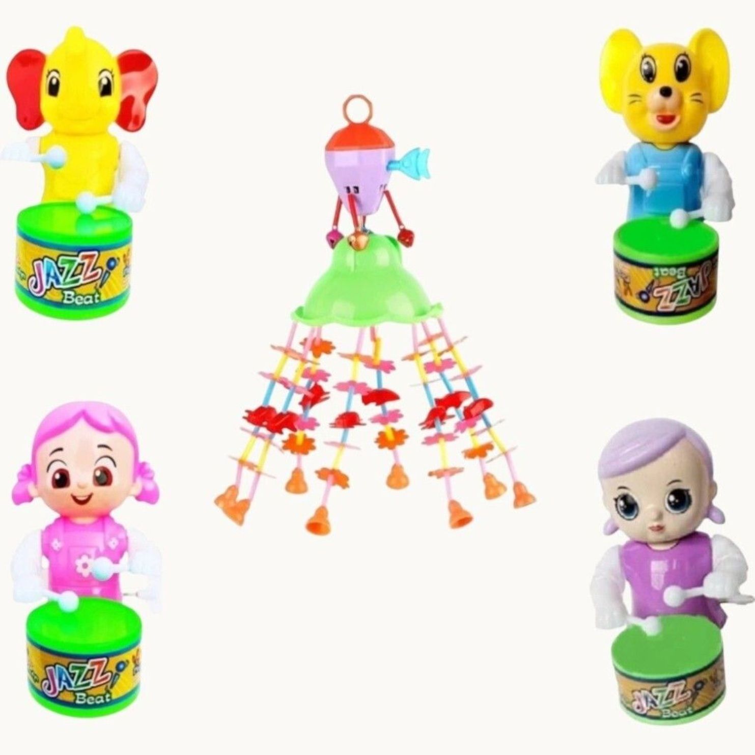 op enterprises Baby Toys Merry Jhumar Round Baby (Jhoomer) Soothing Sound with DrummerG1-X156-picture-31