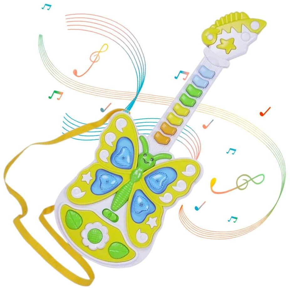 sarasi New Butterfly Guitar, Musical Sound Toy, Light, Drum Music, 3 Music Converter-picture-21