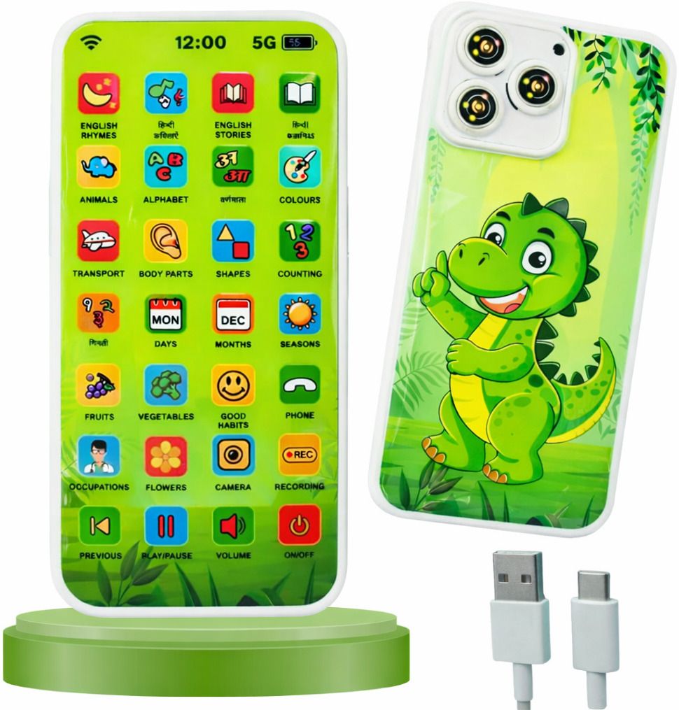 Educational Rechargeable Phone Toy for Kids Screen Free Toy Mobile 2-12 Years-image-36