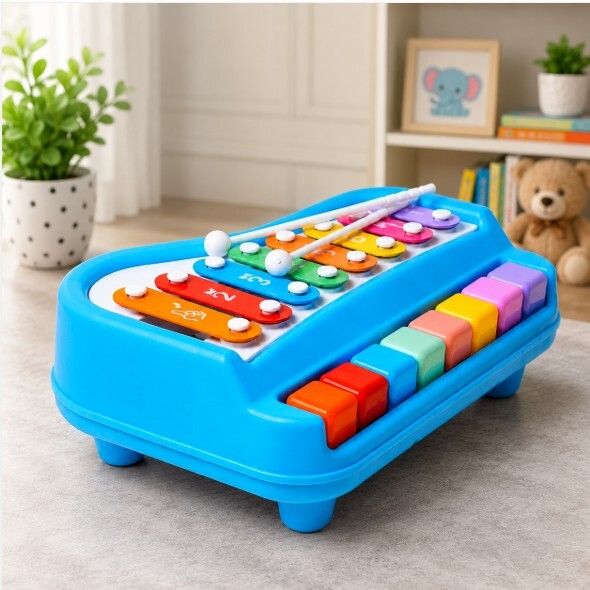 niyamat Kids 2 in 1 Xylophone Piano Musical Instrument Learning Toy for Children-picture-38
