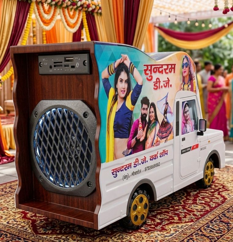 sundram dj DJ Musical Toy | DJ Truck Toy Vehicle with Colorful Stickers Friction-picture-13
