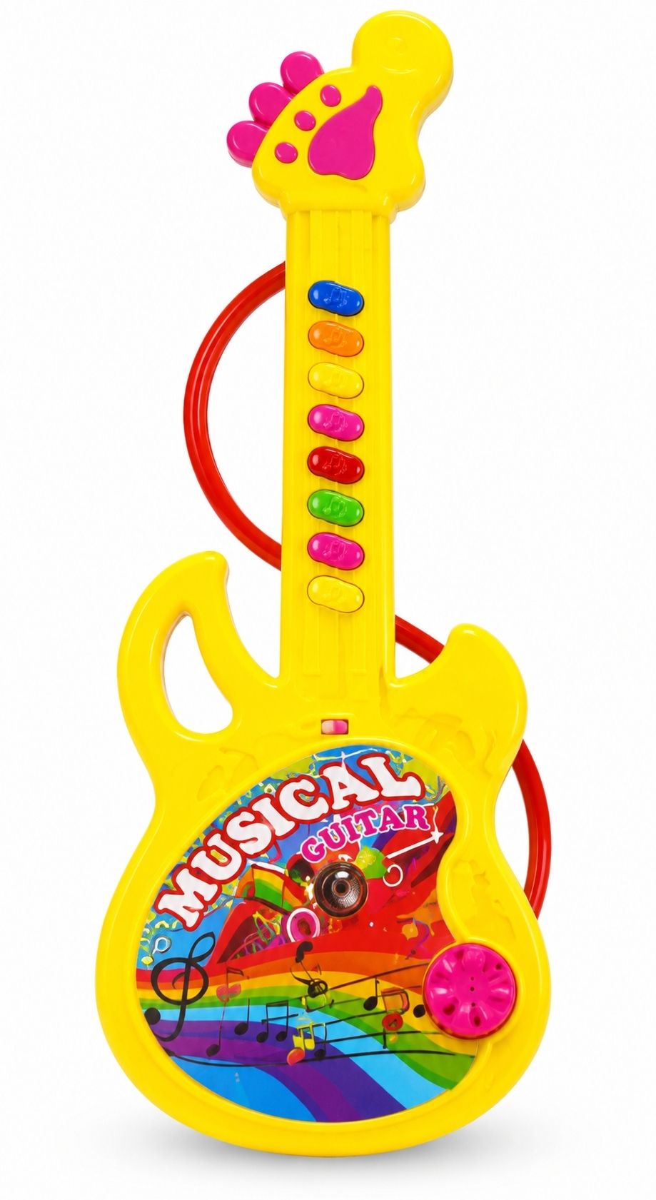 kidora traders Musical Mini Guitar Toy for kids,Electronic Instrument with 8 Interactive Button-picture-17