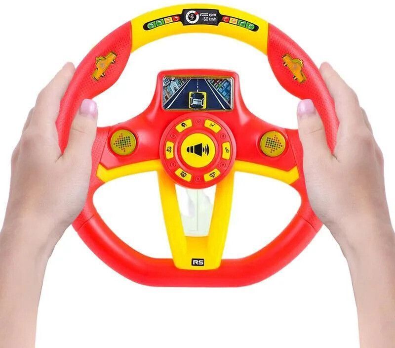 cravingkart Musical Steering Wheel Pretend Toy for Kids with Lights, Sound & Suction Cup-picture-13