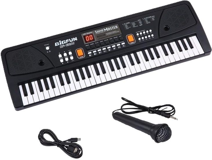 61Key Electronic Keyboard Piano for Kids with Mic Speakers and Adapter Toy Set-image-49