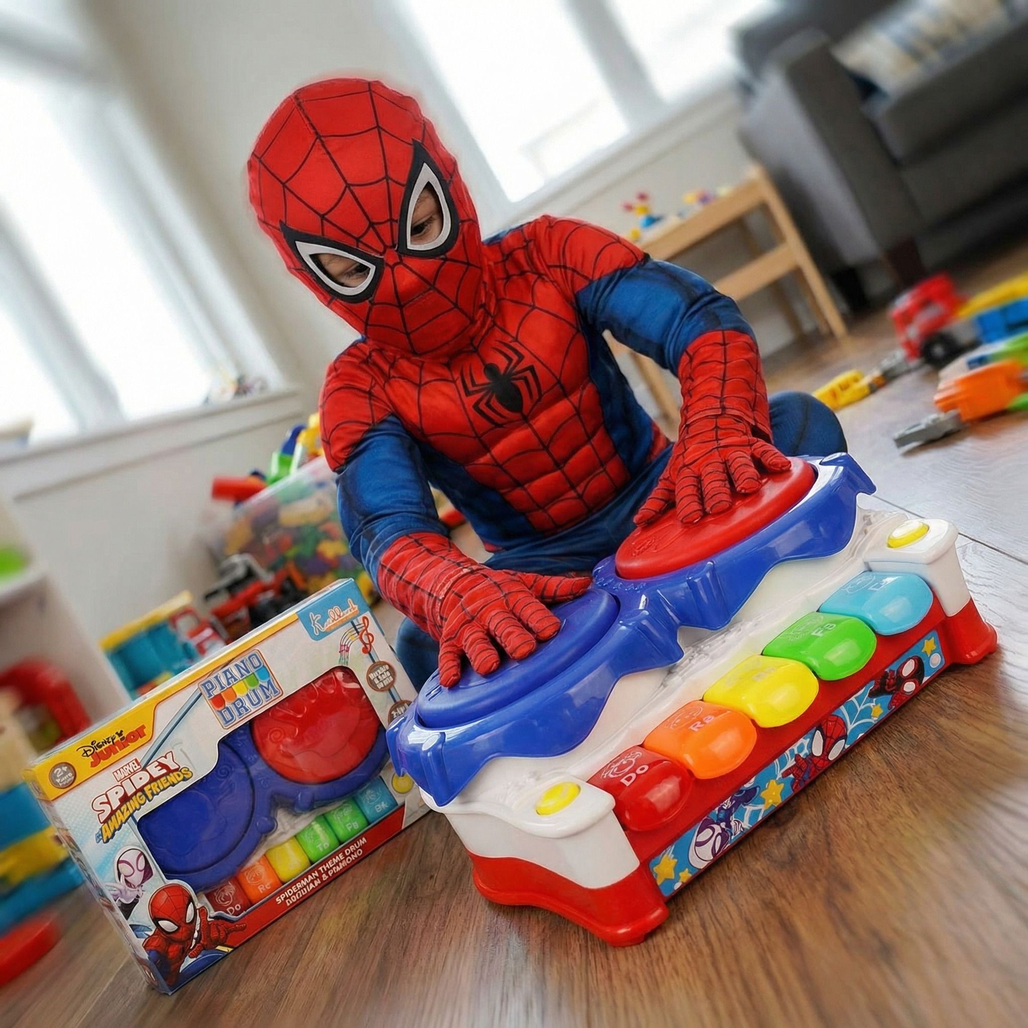 avengers Spider-Man Electronic Light and Sound Piano Drum-picture-37