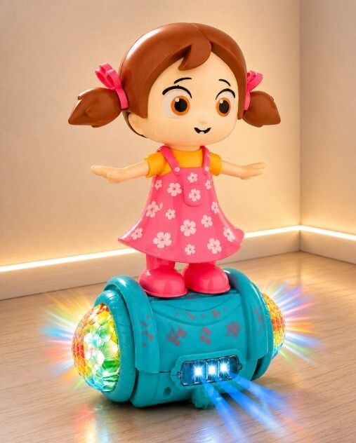 nickspool Musical Dancing Girl Toy with LED Lights and Bump & Go Action for Kids-picture-8