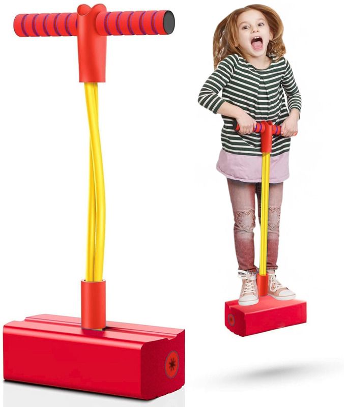 Kids Pogo Jumper Fun and Safe Pogo Stick Durable Foam Bungee Jumping Stick-image-14