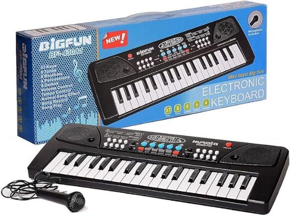 zintargo toy 37-Key Musical Piano Keyboard with Microphone | 8 Rhythms, 8 Tones, 6 Demos-picture-34