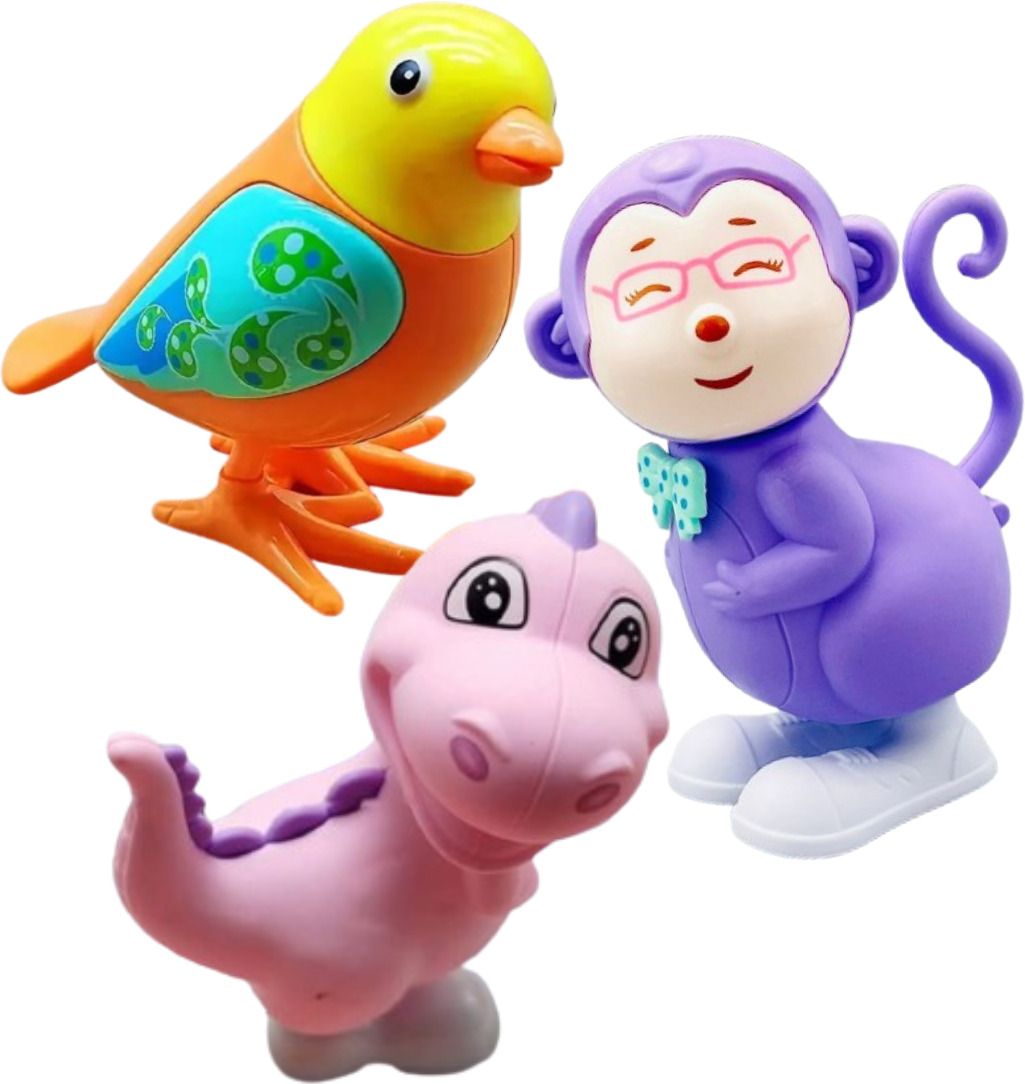 Wind Up Key Operated Jumping Dinosaur Monkey Bird Toys for Kids Boys Girls-image-22