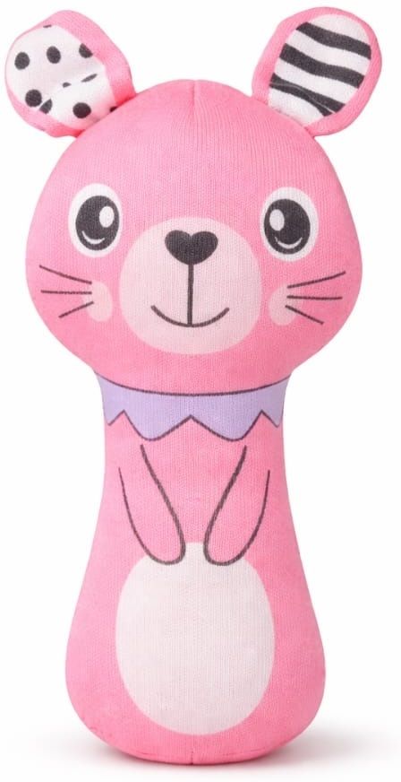 hi mom Baby Bunny Soft Rattle Toy Plush Chu Chu Sound Hand Toy Pink-picture-36
