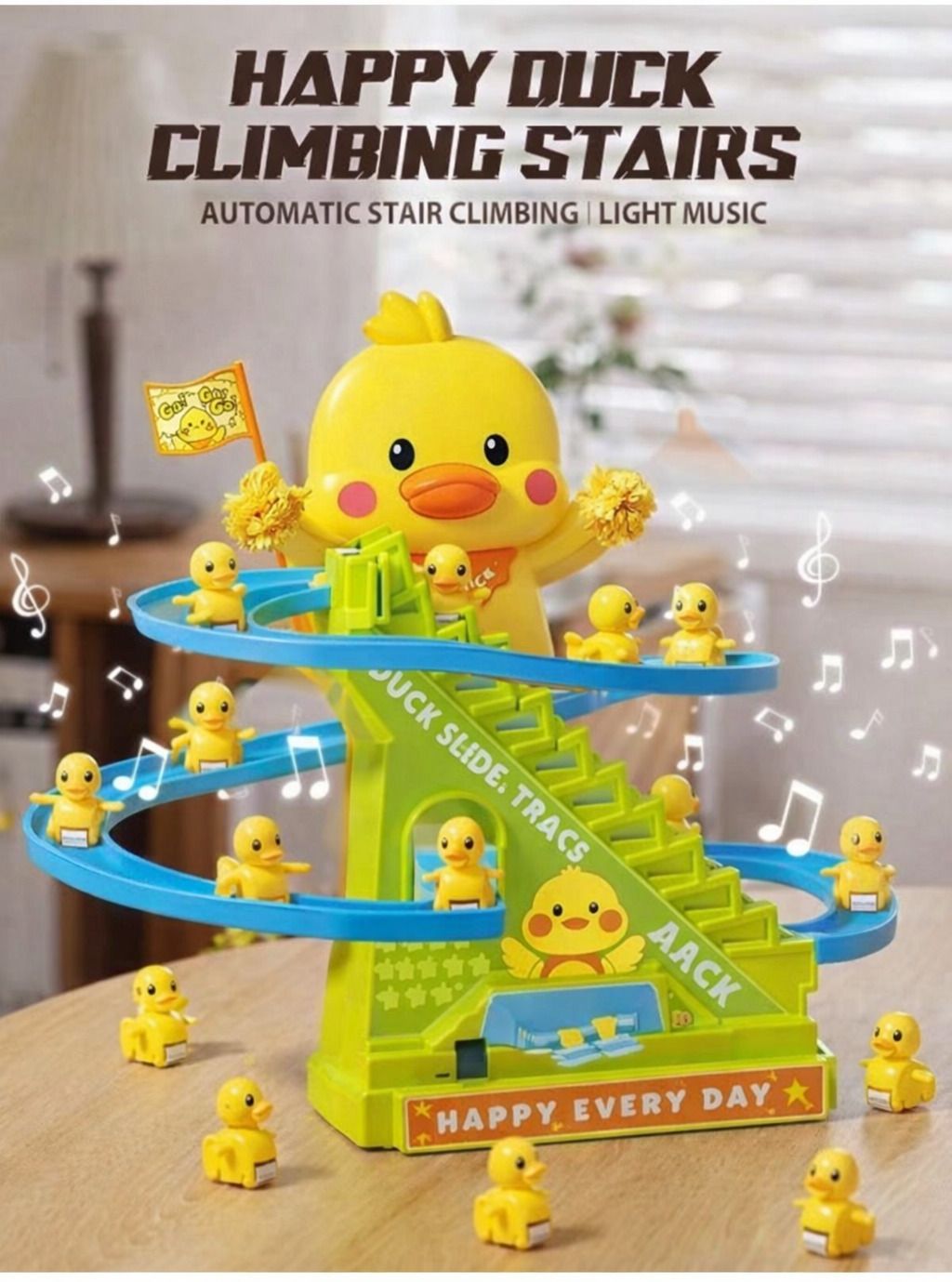 yashfashion Cute duck track stair climbing toys for kids Small duck sliding musical toys|-picture-26