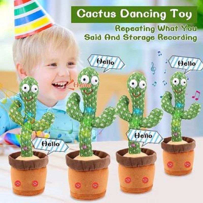 haulsale Dancing Talking Cactus Plush Toy, Wriggle, Singing, Repeats What You Say-220-picture-1