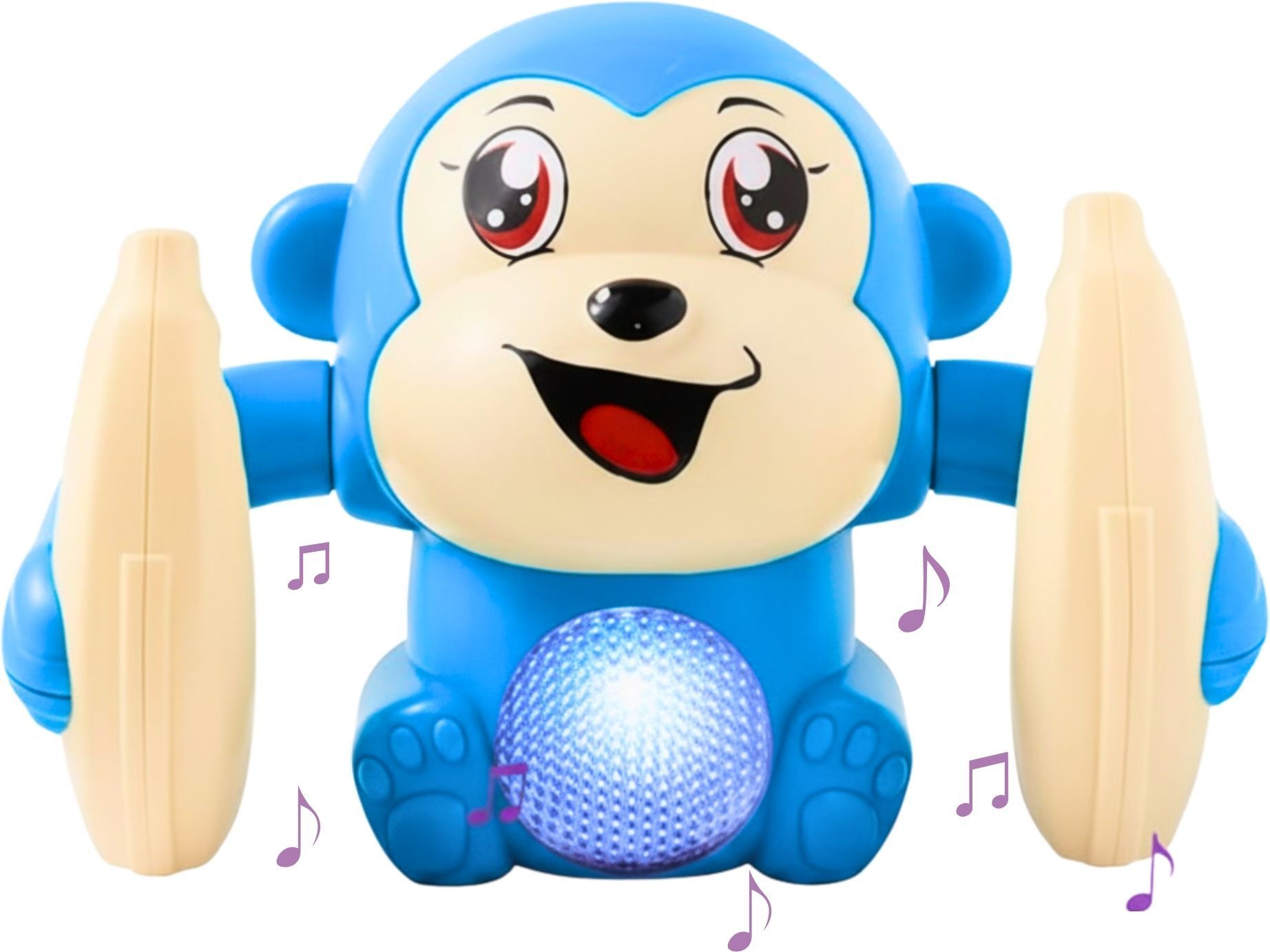 houseofcommon Banana Dancing Monkey Toy Spinning, Rolling with Bright LED Lights & Sound-picture-42