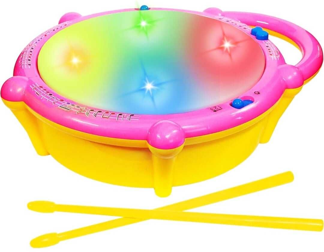 Flash Drum Toy with 2 Mallets| Multicolor 3D Light Musical Instrument for kids-image-47