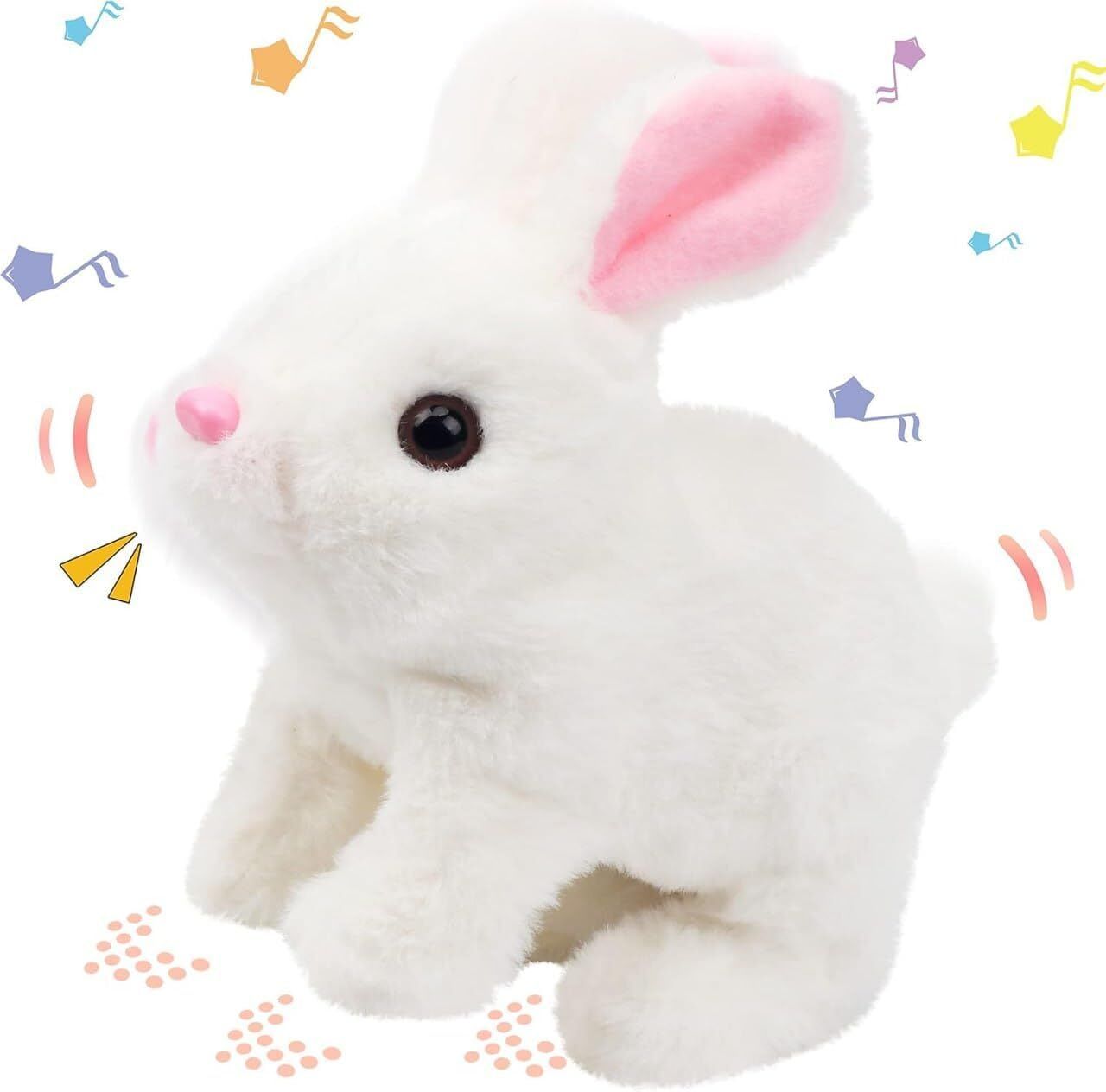 Walking Rabbit Toy for Kids – Talking Sound Bunny with Moving Tail, Head Shake - 18 cm-image-4