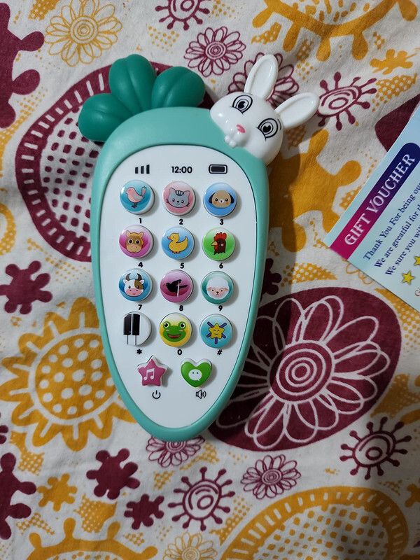 haulsale Carrot/Radish Style Baby Cell Phone Toy With Light & Various Music Sounds266-picture-6