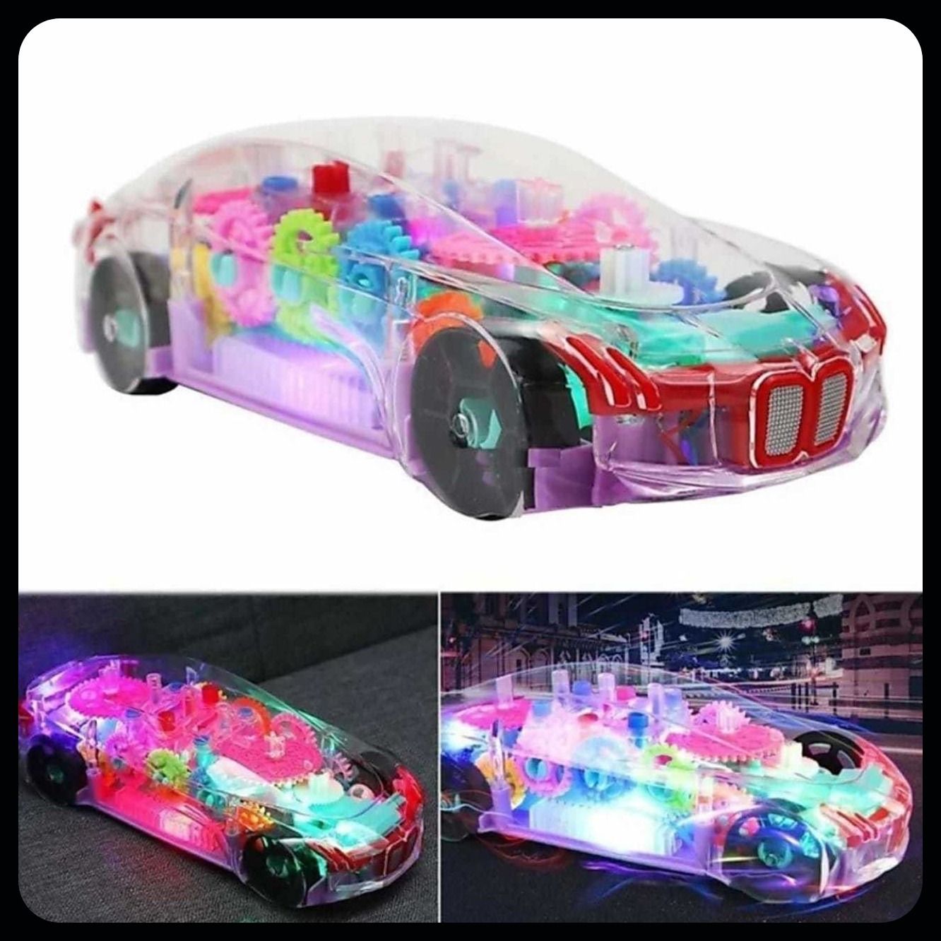 saleoff Transparent Musical Concept Racing Car with 3D Flashing LED Lights for Kids-539-picture-13
