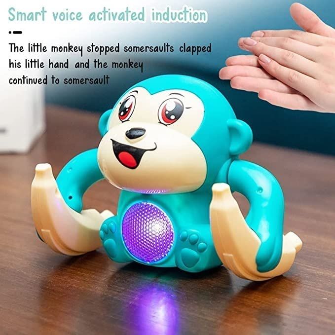 Voice and touch sensor Toys Banana Monkey with Sound & Light Effects Musical-image-39