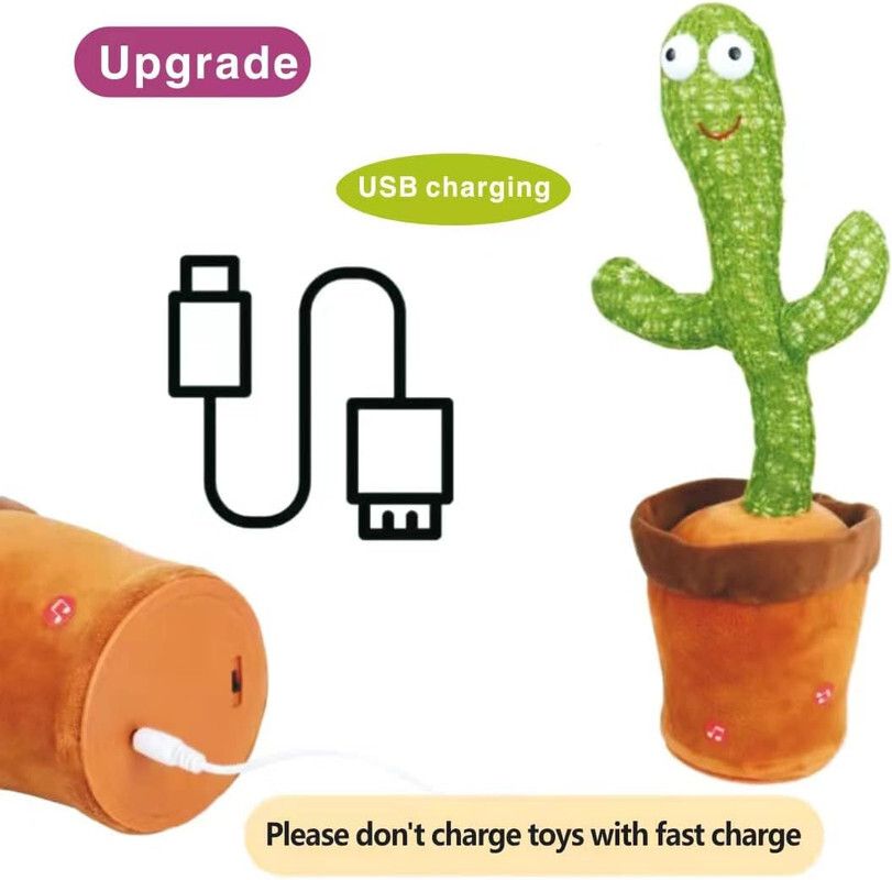 haulsale Dancing Talking Cactus Plush Toy, Wriggle, Singing, Repeats What You Say-893-picture-16