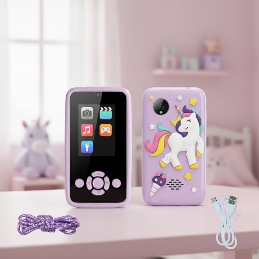 Toy Mobile Phone for Kids with Camera, Music & Games 2.4 Inch Screen