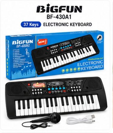 abhijalenterprises Kids Electronic 37 Keys Piano Keyboard with Microphone | Battery Operated-picture-29