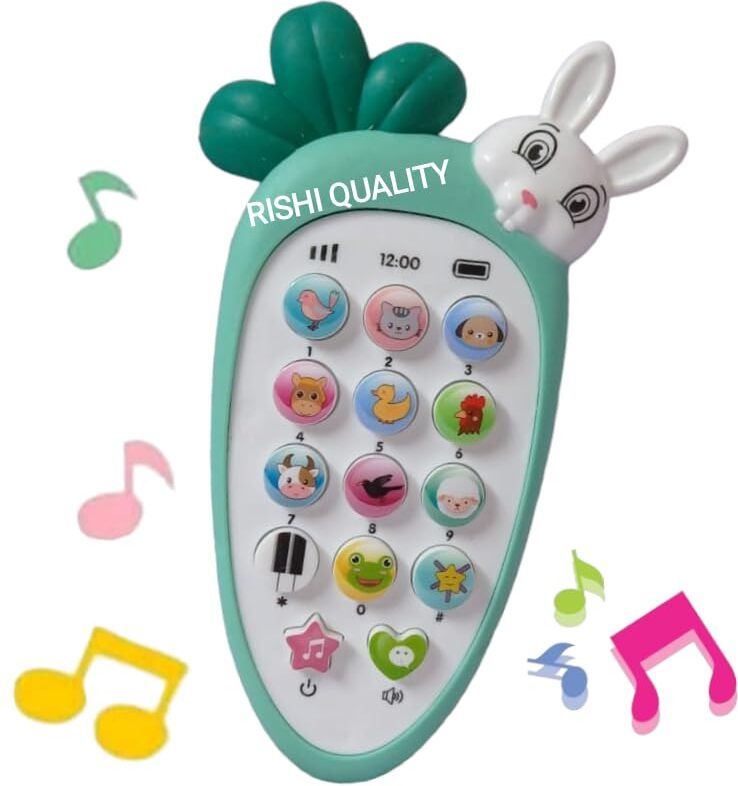Intelligent Mobile Baby Phone Toy - Radish Style with Light & Music Sounds-image-49
