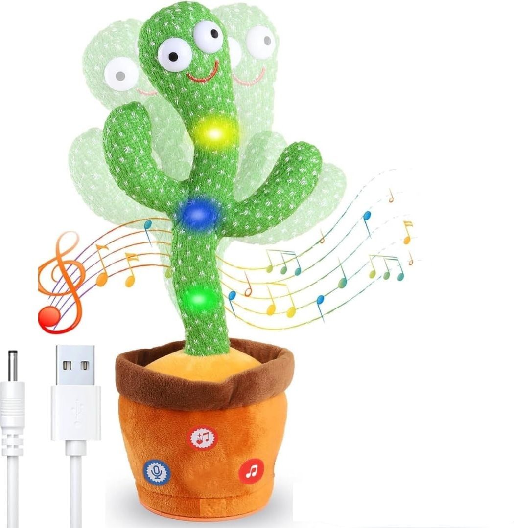 Interactive Talking Cactus Toy |Wriggle Singing Mimicking -Repeat What You Say-image-21