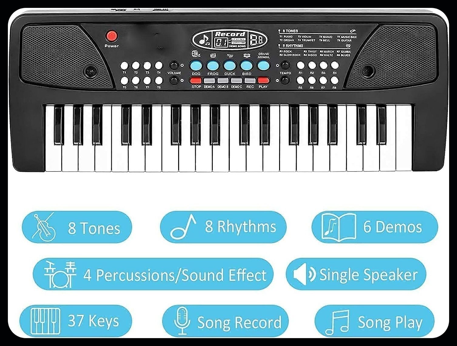 BF-430 37 Key Piano Keyboard | DC Power Option, Microphone, Multi-Function-22-image-26