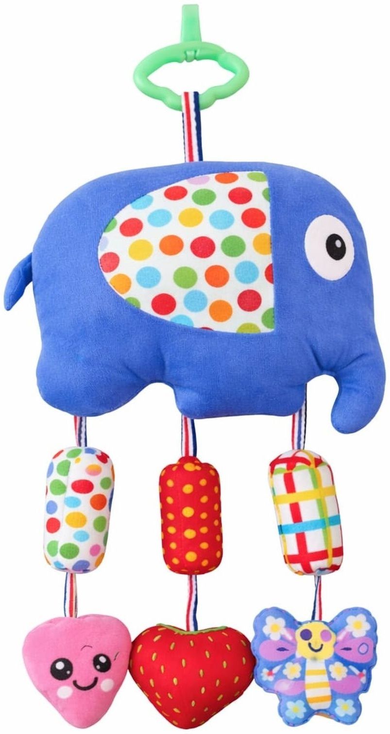 Elephant Hanging Plush Crib Toy with Crinkle and Chime-image-29