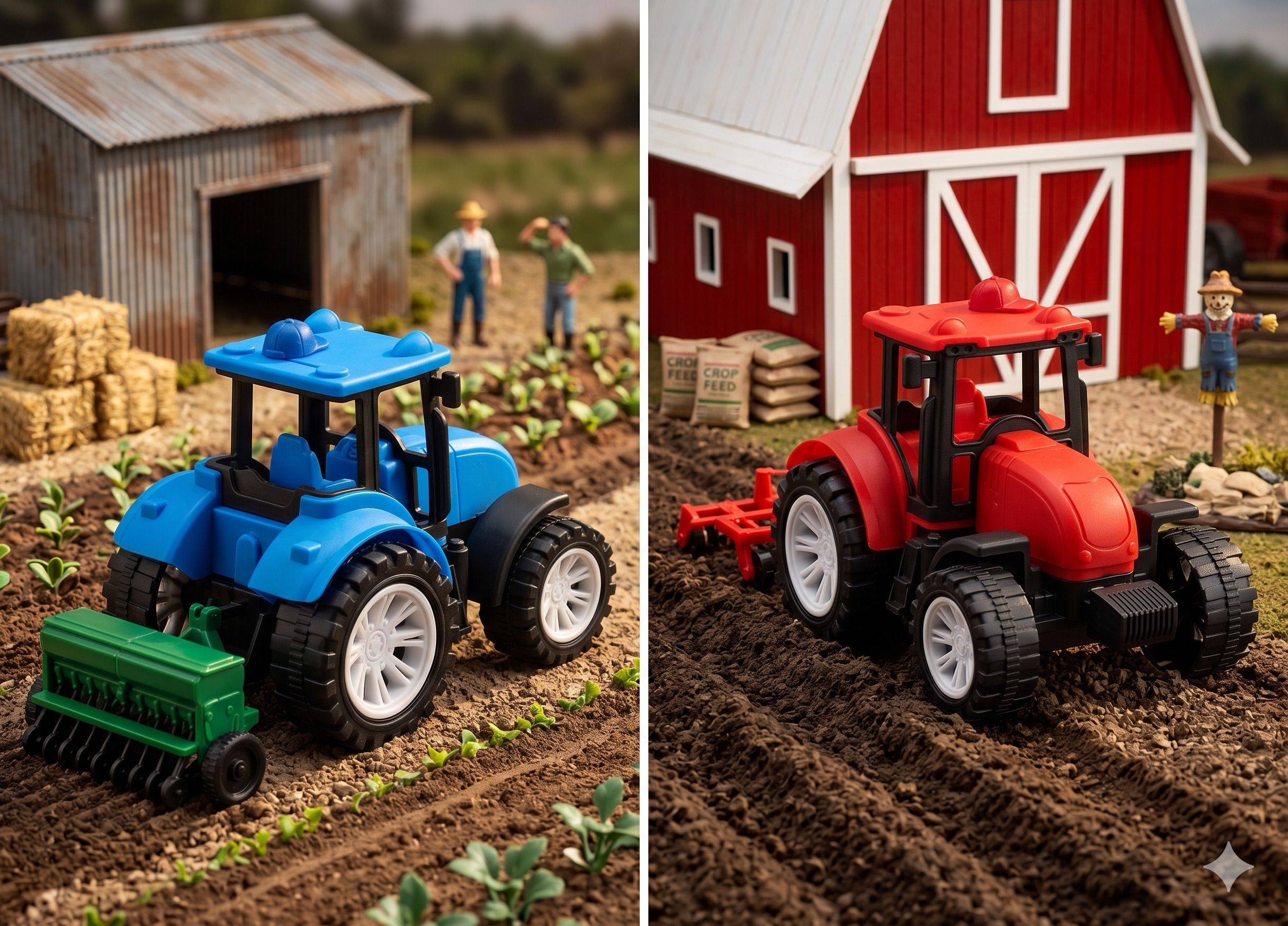 arriesaa Kids Farm Tractor Toy Small Plastic Construction Truck-picture-12