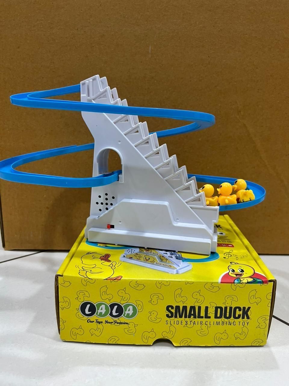 sparkle Small Duck Track Toy with Automatic Stairs Climbing for kids with Lights & Music-picture-19