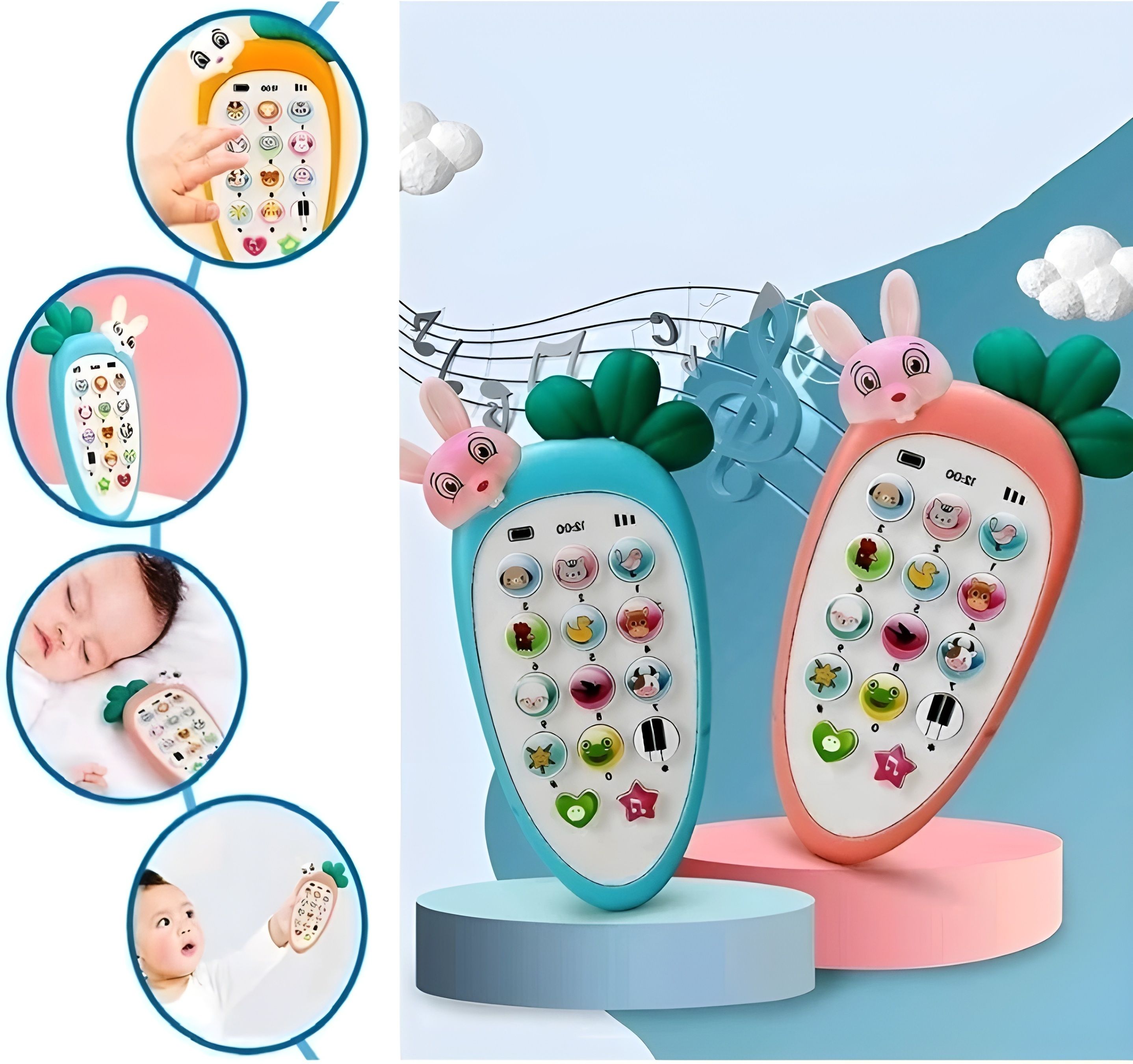 nkl Smart Kids Rabbit Phone, Musical Sound Toys, Best Gift For Kids_226-picture-28