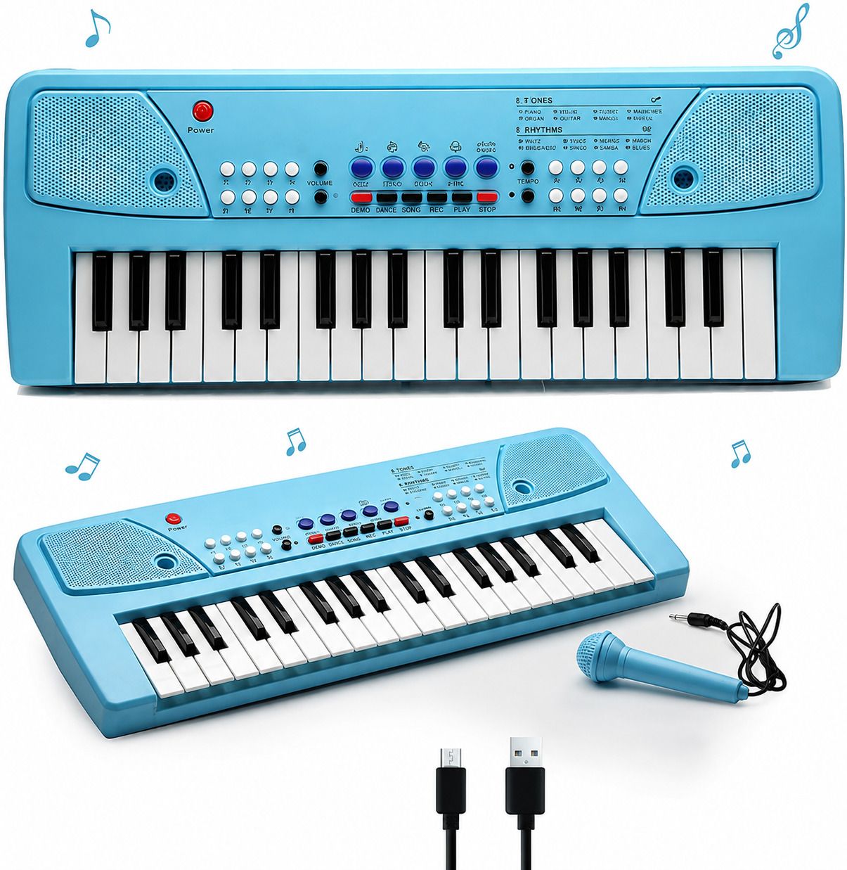 Musical Piano Keyboard Toy for Kids | 8 Rhythms, 8 Tones, 6 Demos, Song Record-image-12