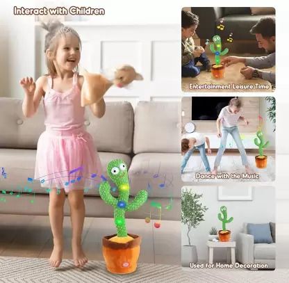 haulsale Dancing Talking Cactus Plush Toy, Wriggle, Singing, Repeats What You Say-442-picture-2