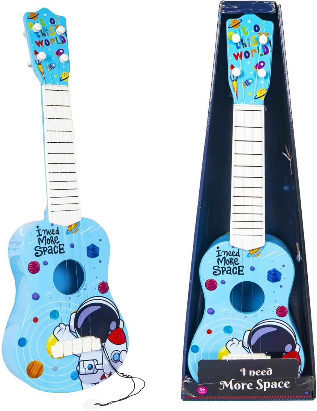 Jungle Theme Guitar 4 Strings Acoustic Music Toys for Kids| Guitar for Beginners Acoustic Guitar Plastic Solid Wood-image-46