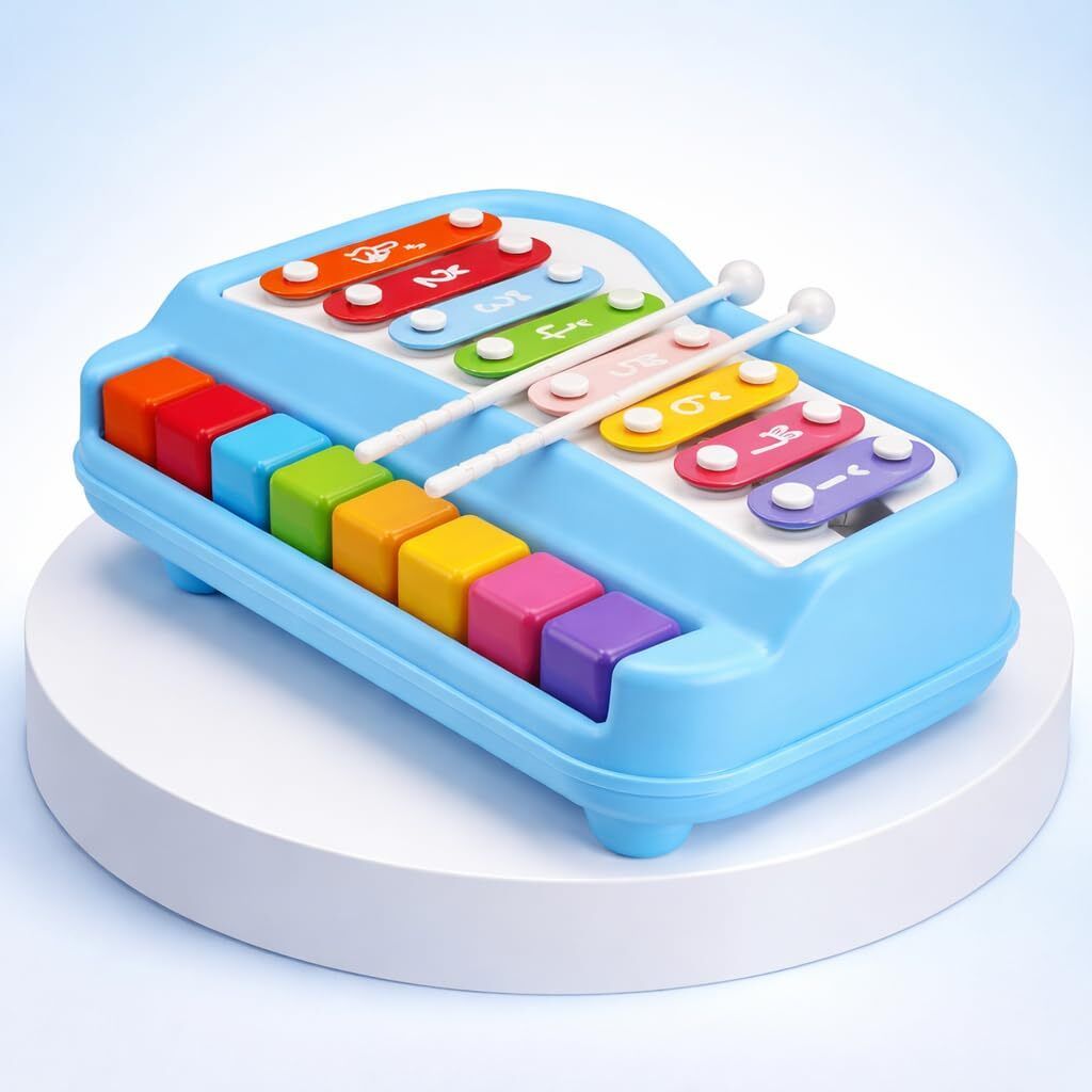 pepstter 8-Key Musical Xylophone Piano Toy for Kids with Dual Mallets and Colorful Keys-picture-11