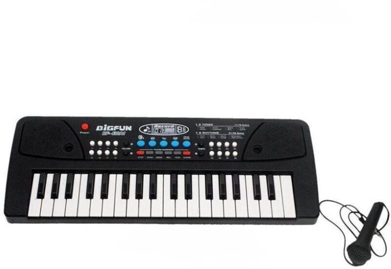 Electronic 37 key Piano Keyboard with microphone, AUX, DC Power option, USB Cables, 8 tones, 8 Rhythms, 6 Demos and 4 Percussions-image-12