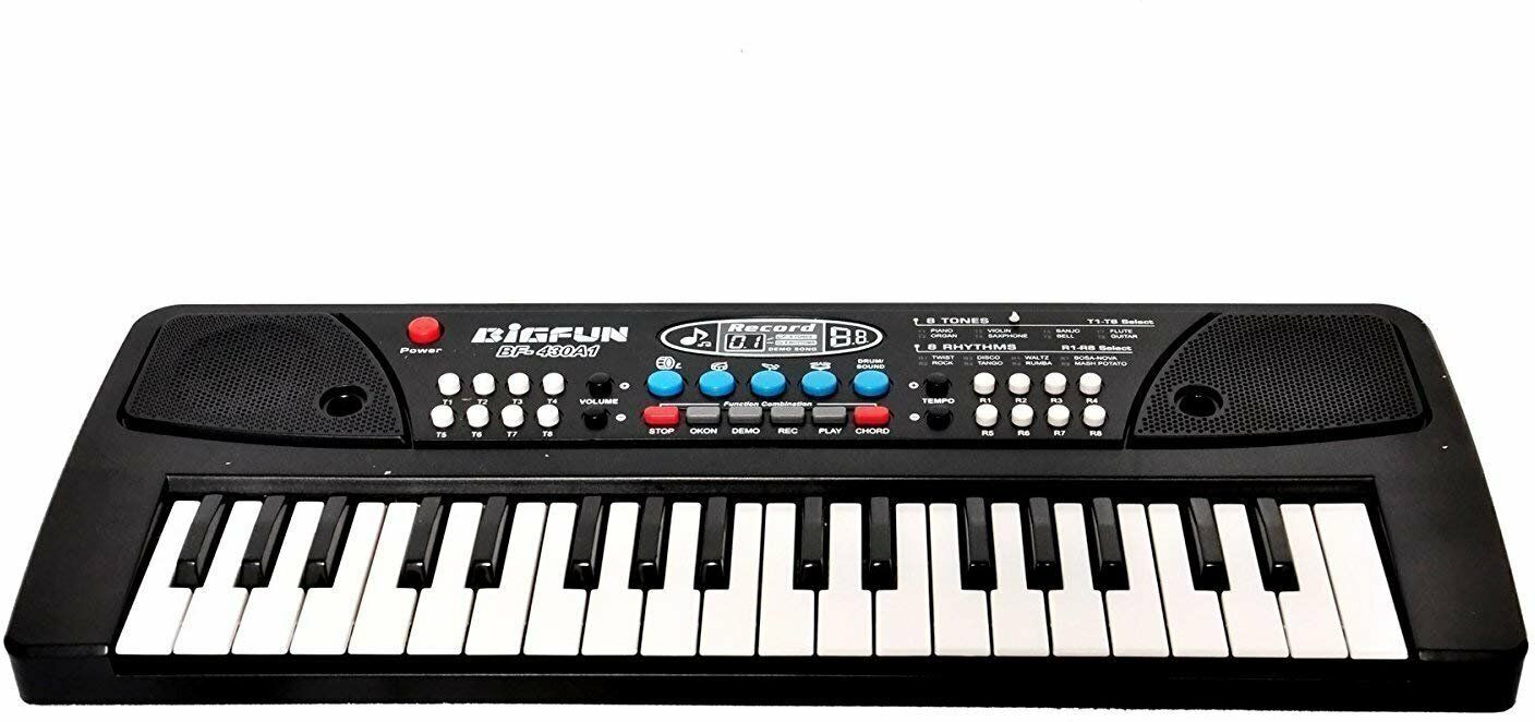 bigfun 37 Key Piano Keyboard Toy with Mic Dc Power Option Recording for Boys and Girls-picture-25
