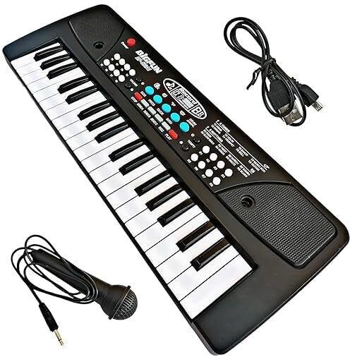 Toys Kids Piano Keyboard with Microphone/37 Keys Kid Educational Musical Toys