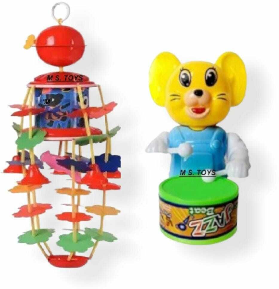 prv toys Musical Merry Go Round Toy (Jhoomer) Drummer Rattle Toys for Kids,(Pack of 2)-picture-17
