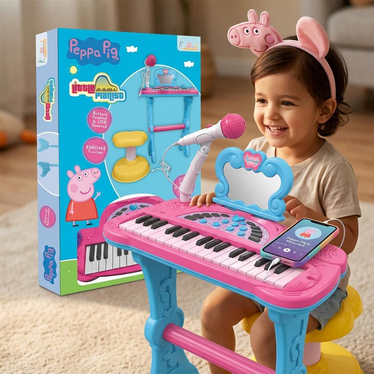 kriiddaank Peppa's Melody Maker Keyboard for Little Pianists-picture-10