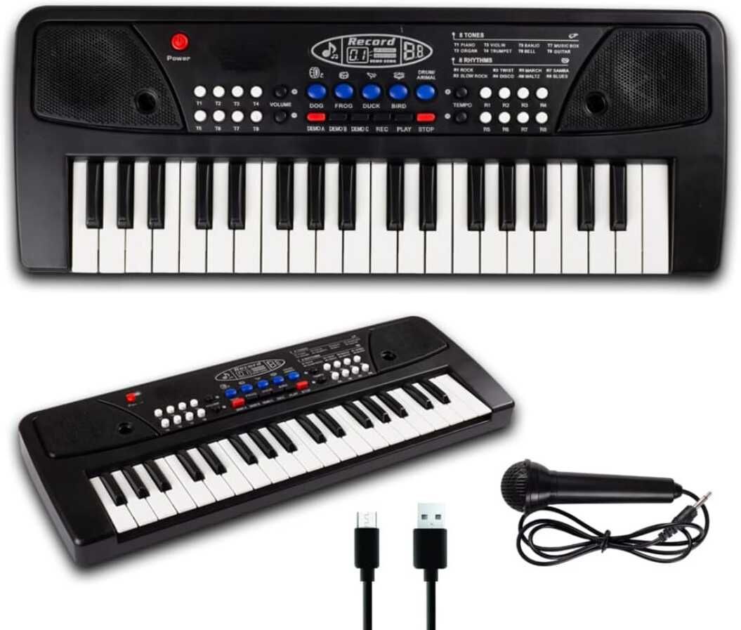 Piano 001 37 keys Electronic Piano Keyboard with Mic Analog Portable Keyboard-image-1