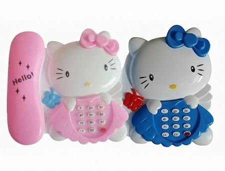 Cute Kitty Cartoon Musical Toy Mobile Phone for Kid (Pink & Blue Combo Set)-image-31