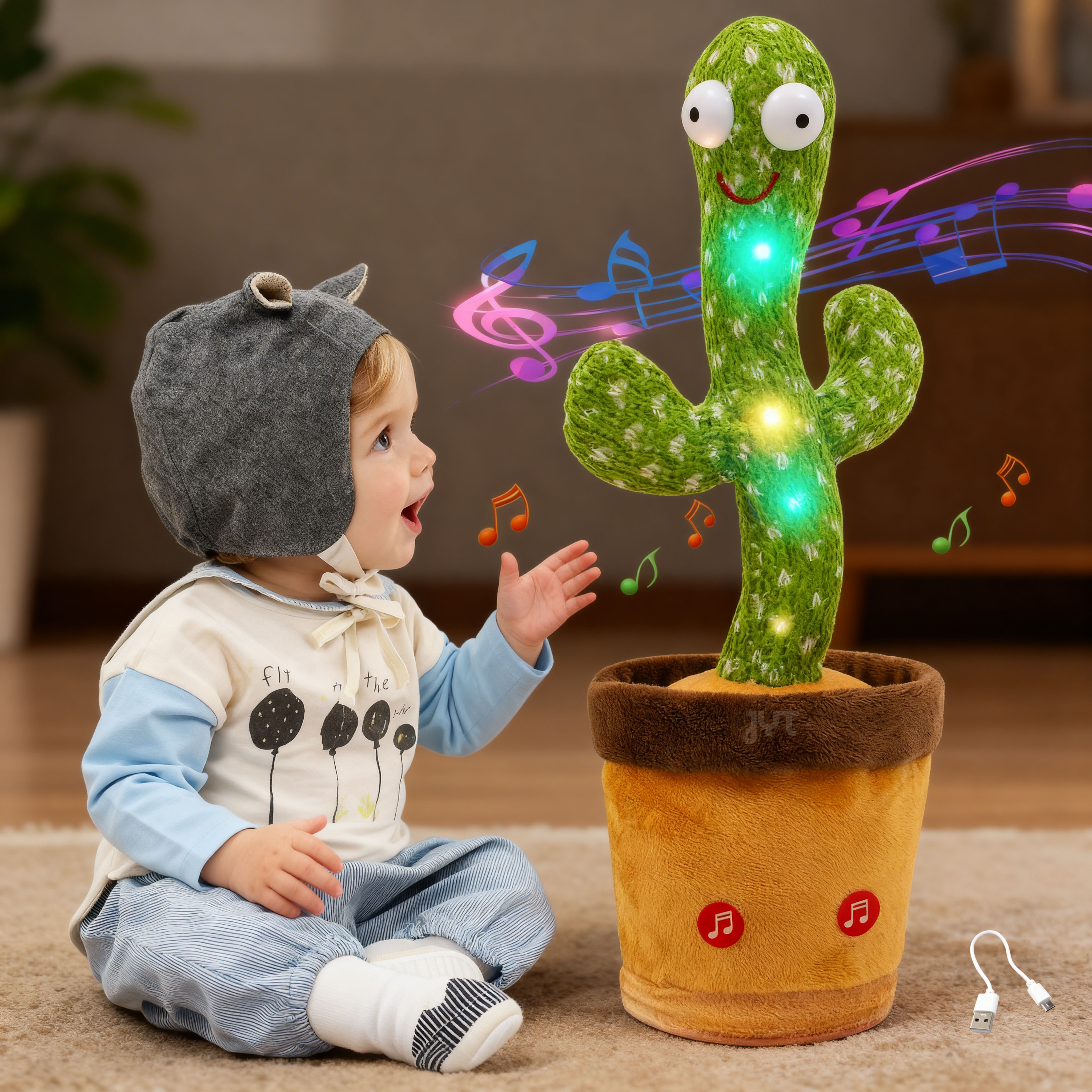 jyt Dancing Cactus Toy|Talking,Wriggle Singing Mimicking -Repeat What You Say-picture-16