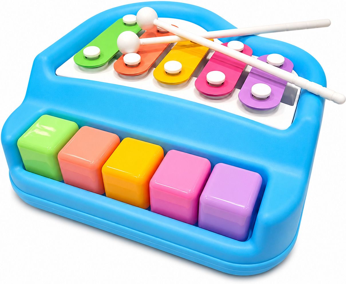nivzo Kids Musical Xylophone Toy with 2 Mallets | 2-in-1 Educational Music Instrument-picture-1