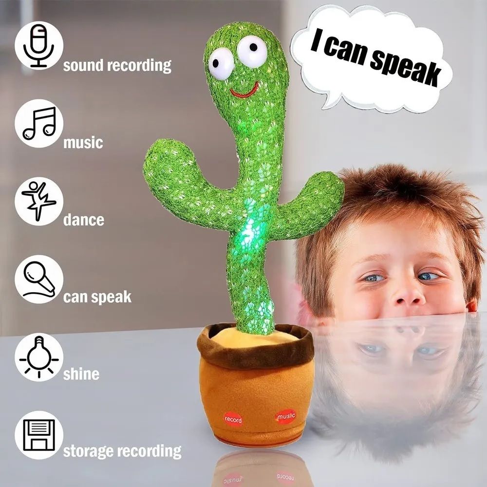 shribalajitoys Dancing Cactus Repeat, Repeat+Recording+Dance+Sing-picture-3